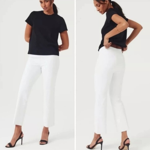 Spanx Ankle Pants Slim Straight Shaping Elastic Waist Large - Picture 1 of 7